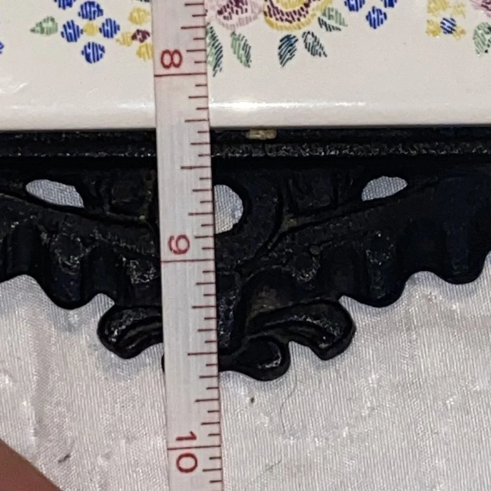Trivet‎ Iron Tile Vintage Japan Enesco Home Sweet Home  Rooster Hot Cold
